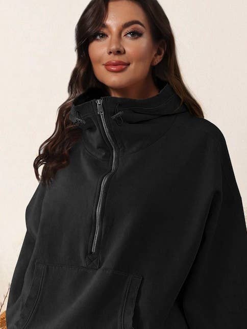 Miss Sparkling - Wholesale Sweatshirt - Women's - Half Zip Pullover Sweater