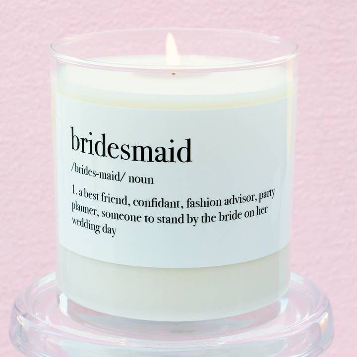 Bridesmaid Definition Soy Candle for wholesale by Aria Bella Candles