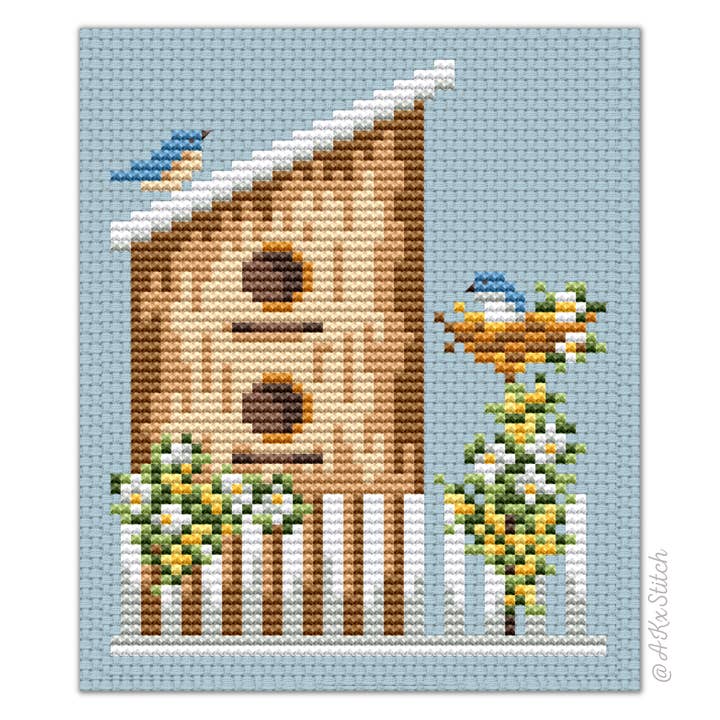 Birdhouse Sampler 06 kruissteekset voor wholesale door AKxStitch