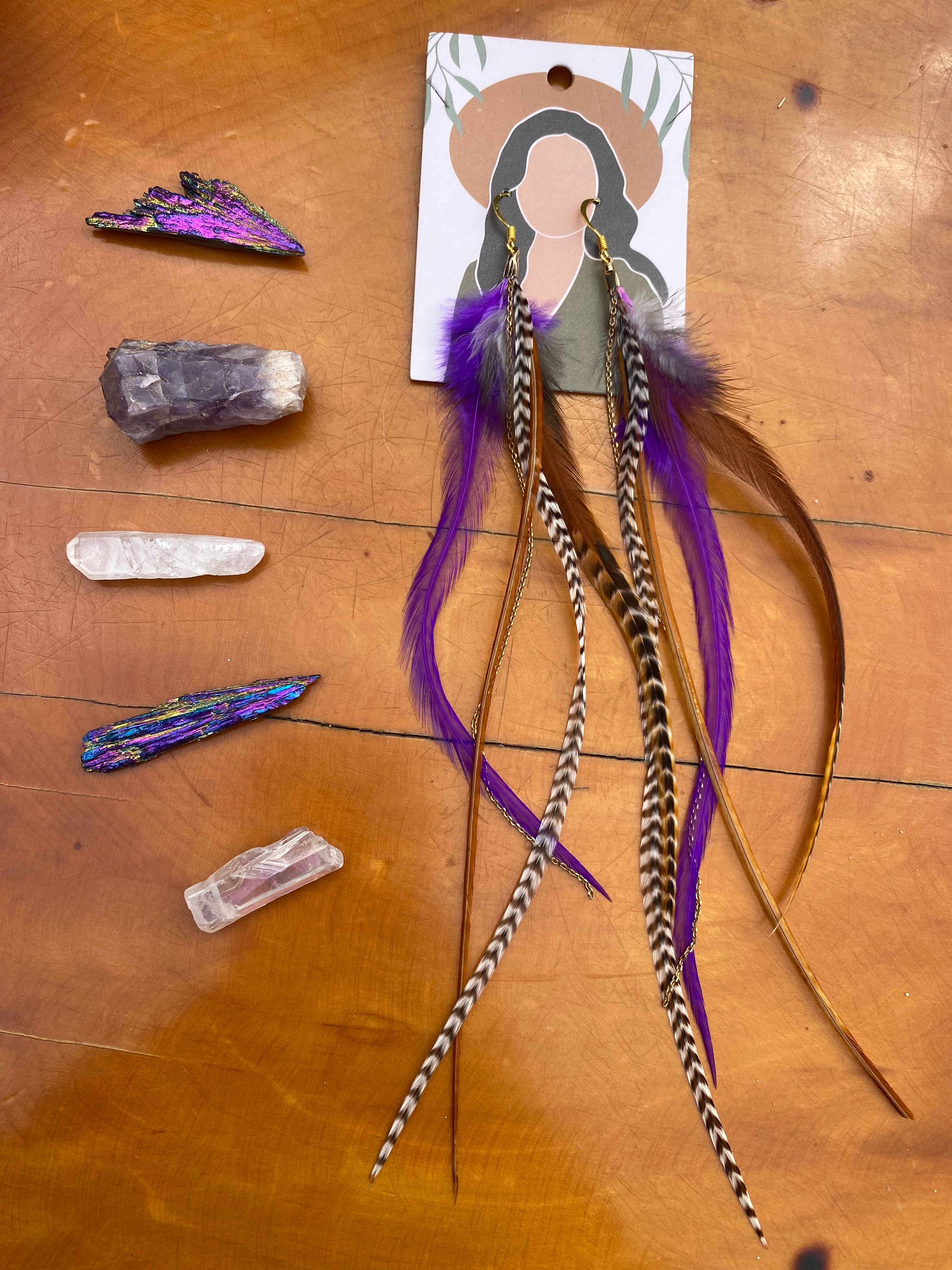 Sea Gypsy Designs - Vendita all'ingrosso Orecchini pendenti - Orecchini Piuma Spirito Libero1