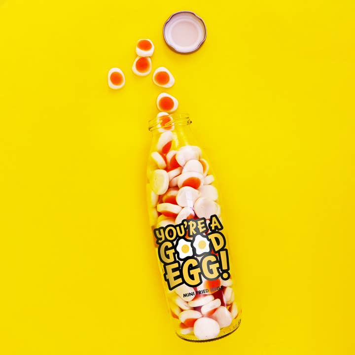 Treat Kitchen - Wholesale Gummy - You’re A Good Egg - Gummy Fried Eggs Retro Sweets in Bottle