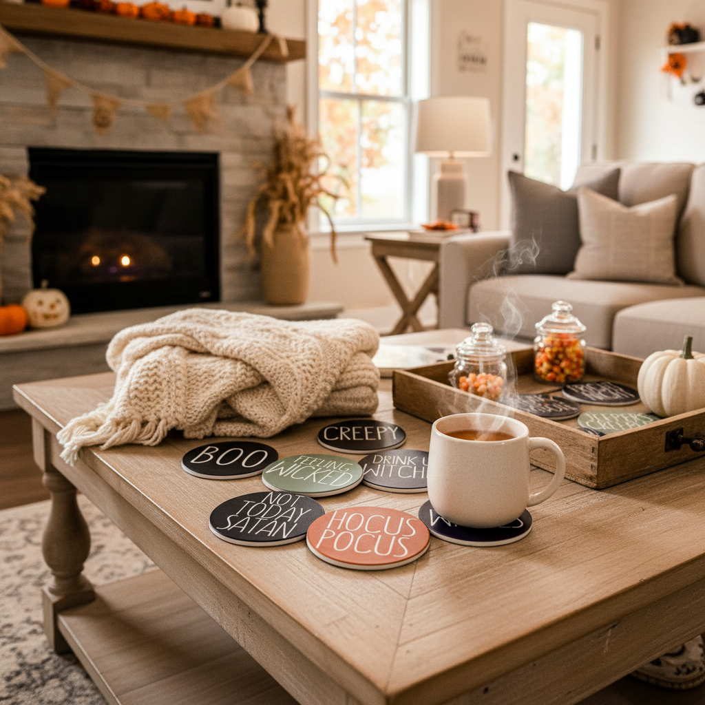 Gia Roma - Wholesale Onderzetters - Chinoiserie Halloween Onderzetters, Luxe Herfst Huisdecoraties22