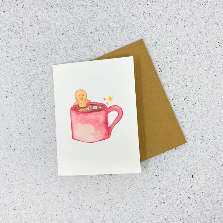 Papel de linho branco relaxar cartão de biscoito de Natal por atacado de Survival kit de survie