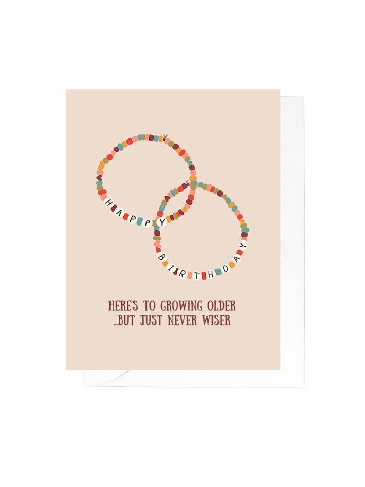 Biglietto di Auguri di Compleanno con Braccialetto dell'Amicizia – Carta di Cultura Pop per la vendita all'ingrosso da parte di Creative Kind