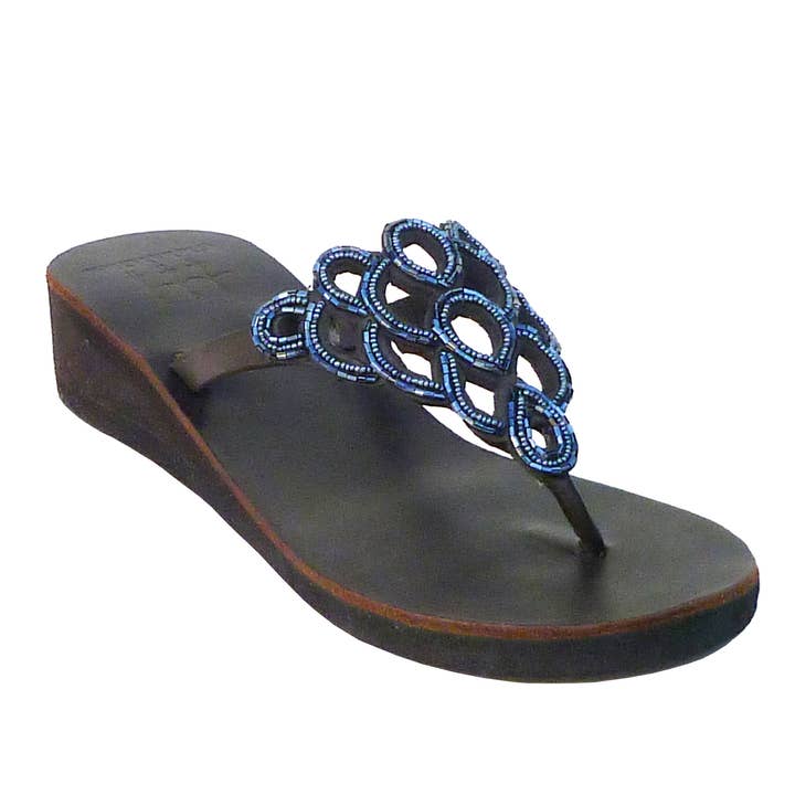 Net Indigo Wedge for wholesale by Global Girls