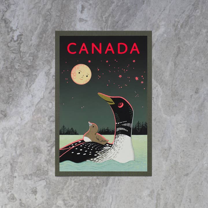 Loon of Canada Postcard for wholesale by JooJoo Paper