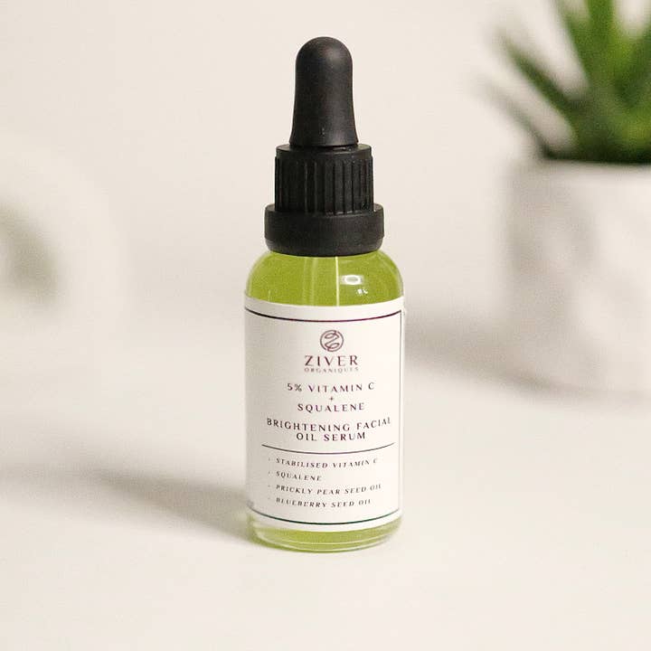 Ziver Organiques – wholesale Facial serum/concentrate – 5% Vitamin C + Squalene Brightening Facial Oil Serum3