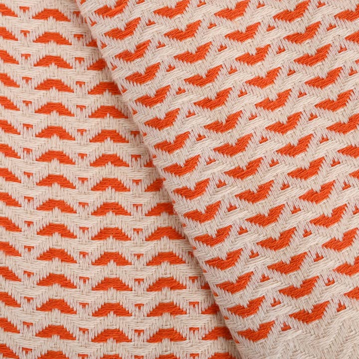 Organic Turkish Towels - Wholesale Beach towel - Beach Towels, Orange Diamond Weave, Organic Cotton5