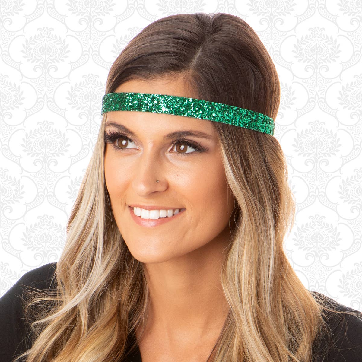 Hipsy - Wholesale Fashion Headband - Women's - Hipsy Adjustable No Slip Skinny Bling Glitter Headband8