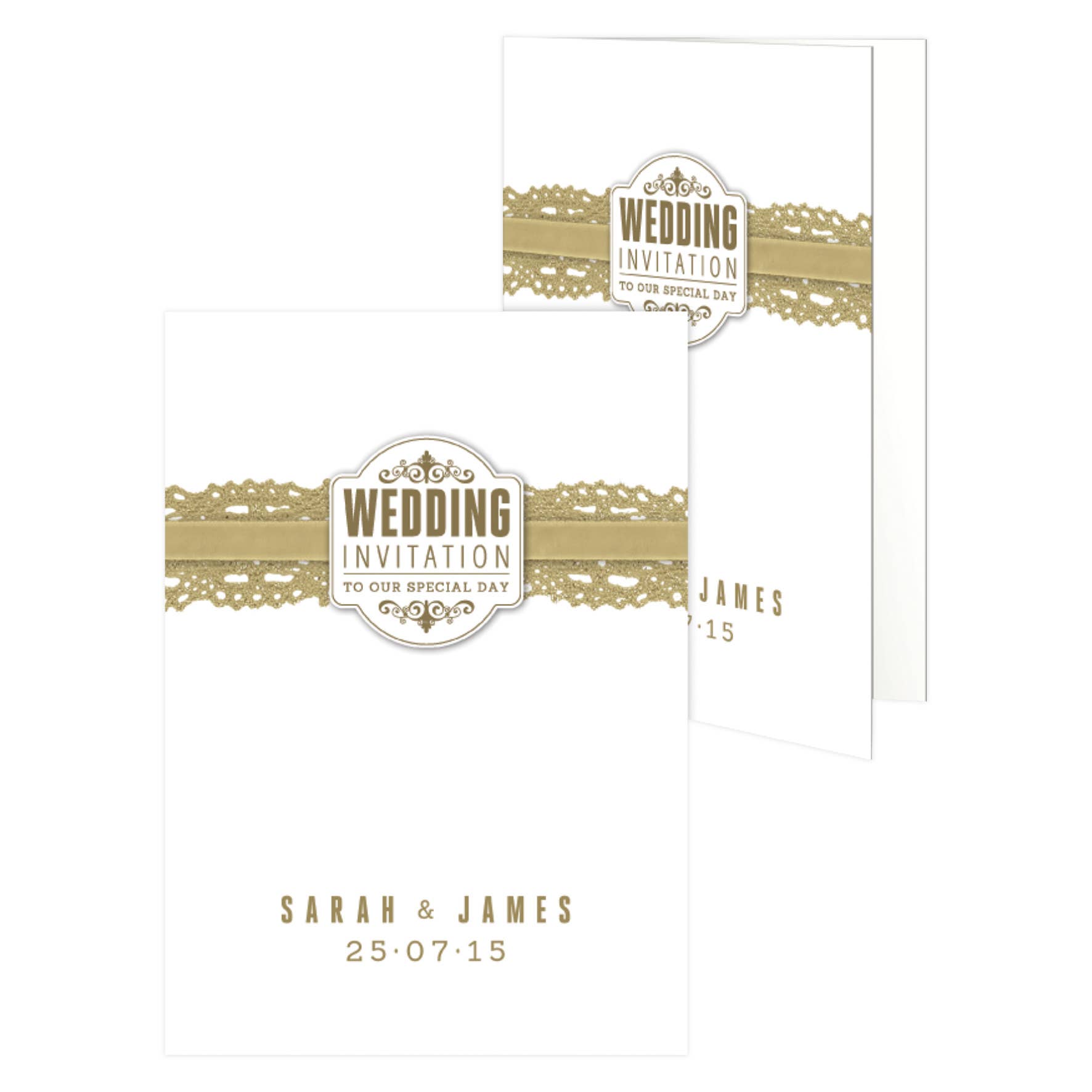 West Design Products UK – wholesale Craft supplies – Papermania 4 x 8"Die-cuts 204 Pieces - Wedding - Gold/White2