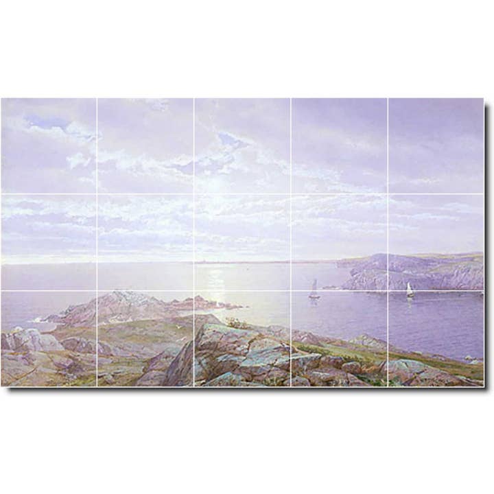 Peinture murale en céramique Waterfront PT07485 pour la vente par Picture-Tiles.com