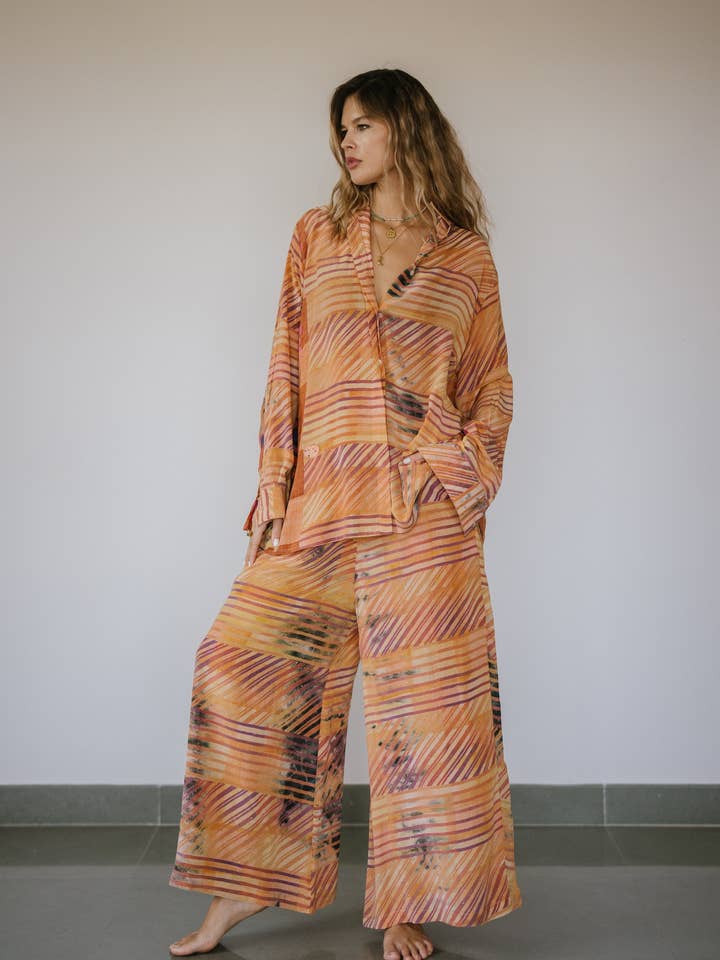 Öppen Rygg Pojkvänsskjorta - Kaze för wholesale av Sun Child