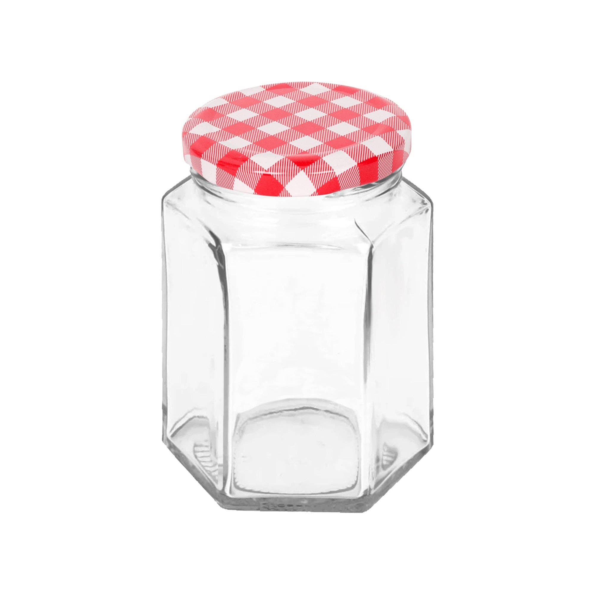 Rinkit Ltd – Jarra por atacado – Frasco de Vidro Hexagonal para Compota com Tampa de 250ml13