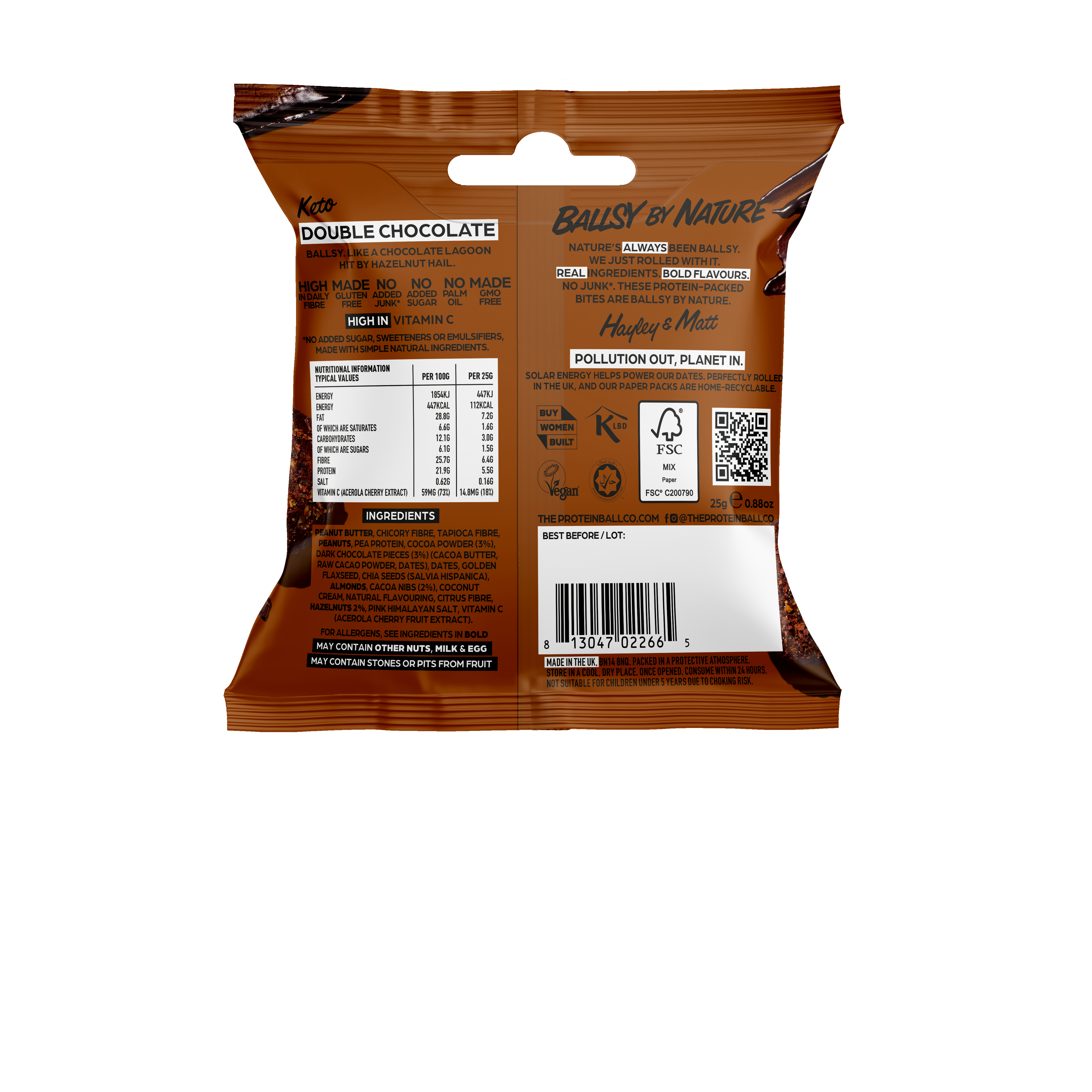 The Protein Ball Co - Wholesale Snack Bar - DOUBLE CHOCOLATE - Low Sugar - Keto Ball Snack 20 x 25g1