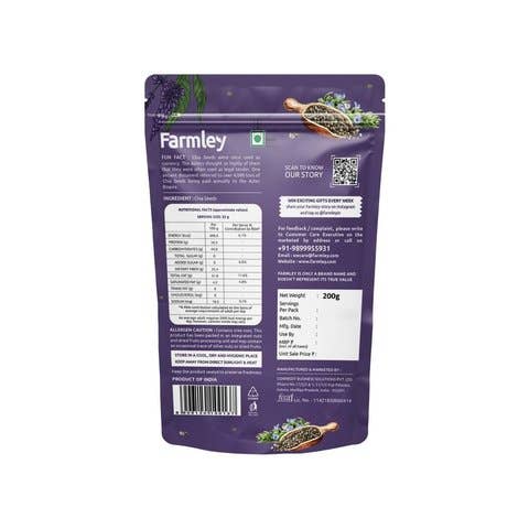 India shopping - Wholesale Plant Seeds - Farmley Premium Chia Seeds - 200 gms
