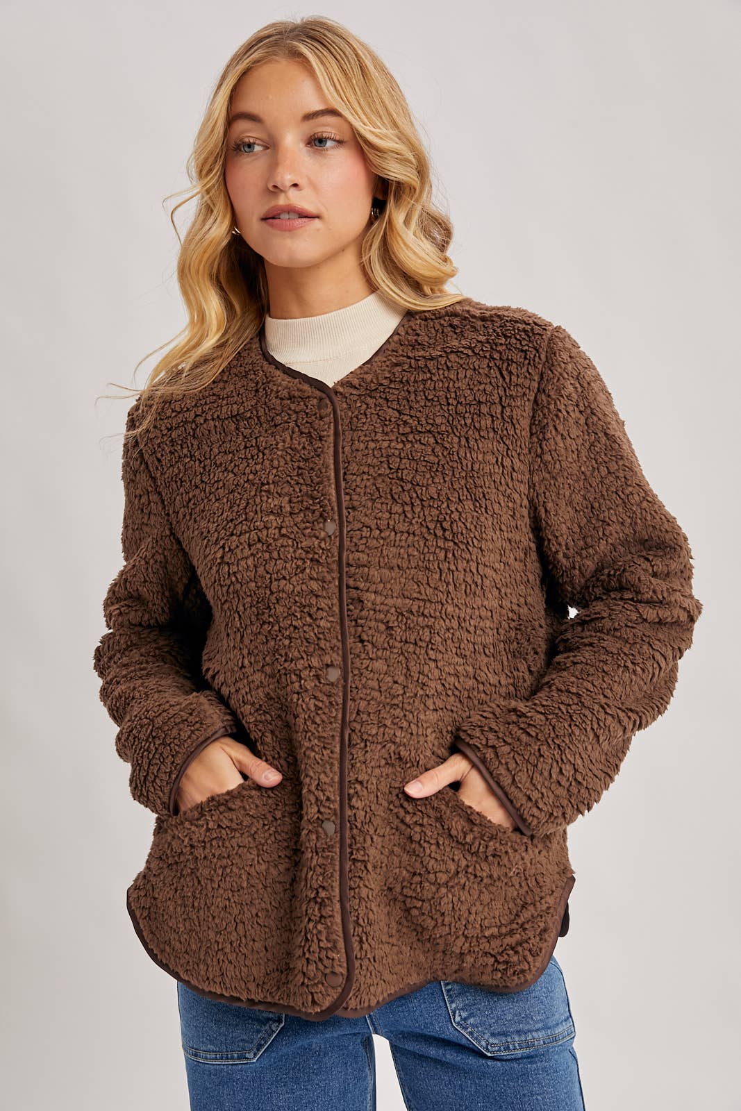 Bluivy - Wholesale Jacket - Women's - SHERPA ADJUSTABLE HOODED JACKET24