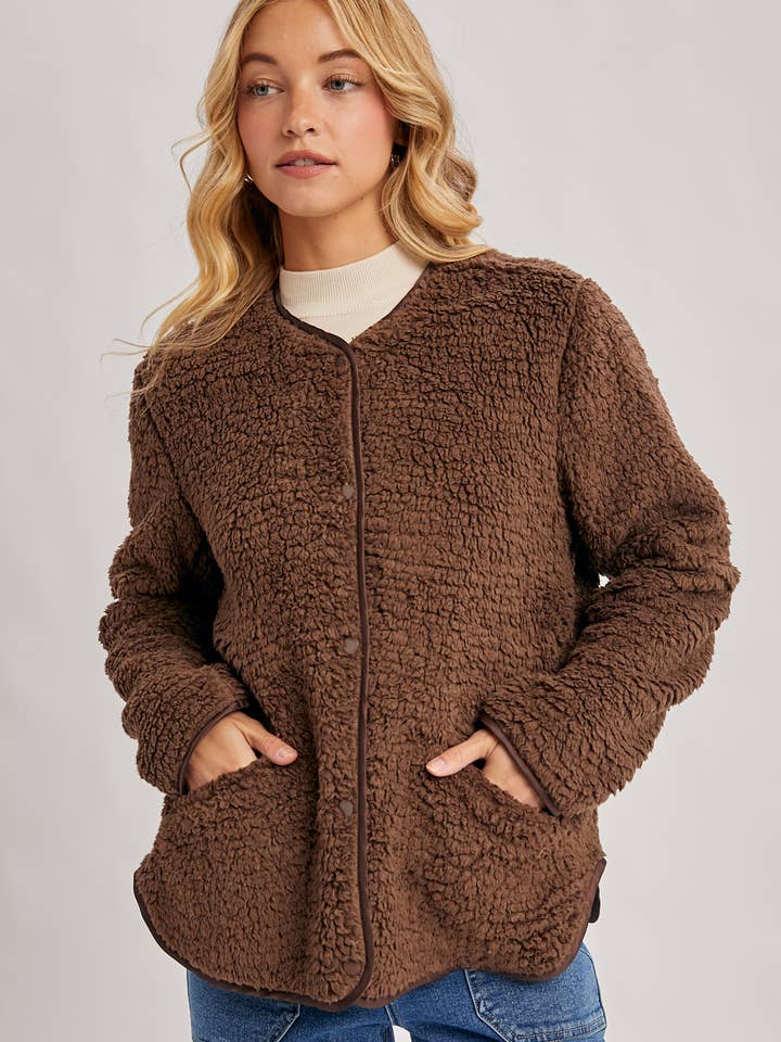 Bluivy - Wholesale Jacket - Women's - SHERPA ADJUSTABLE HOODED JACKET24