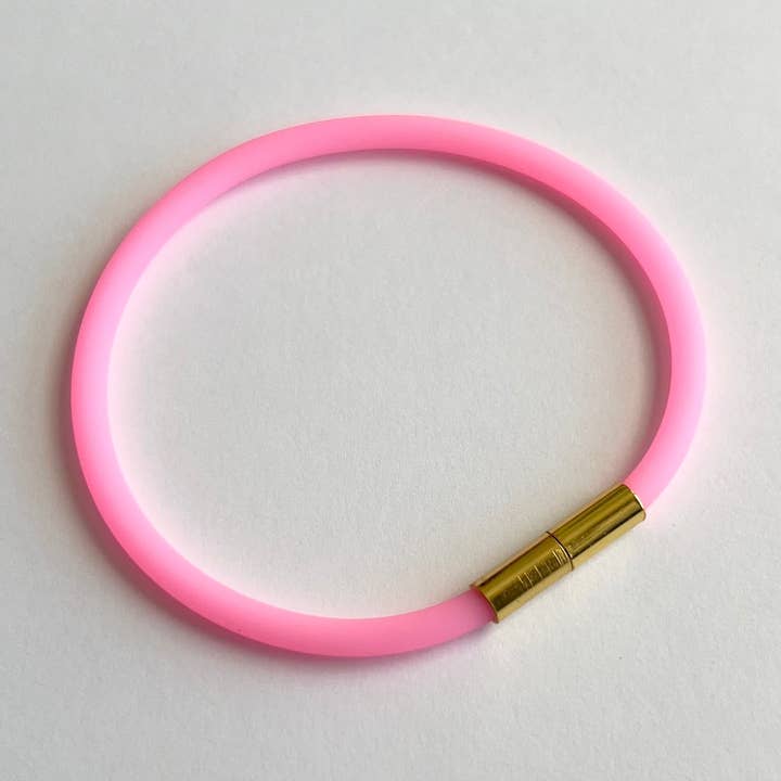 Robyn Fecho Magnético Pulseira de Silicone Soft-Touch Rosa Pastel por atacado de Unklaspe
