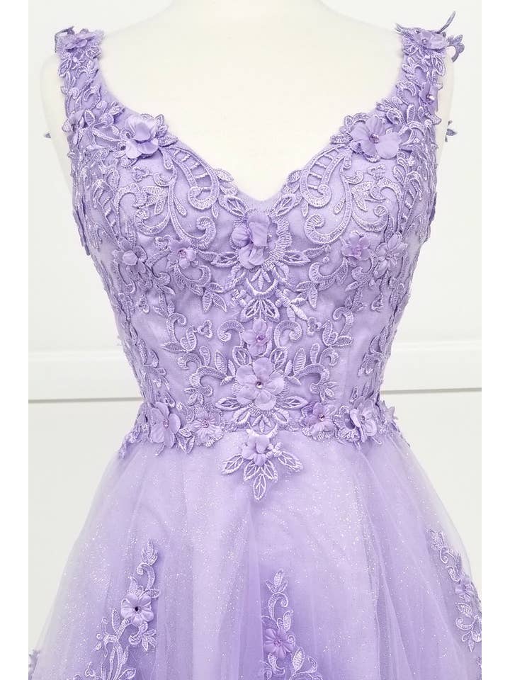 Chicas - Wholesale Dress - Women's - Short Flower Dama Dress. C31111