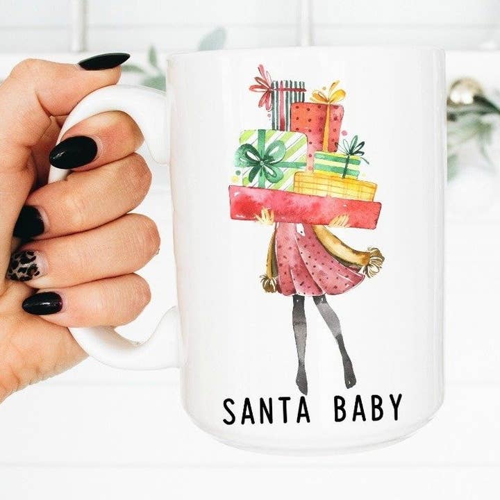 Santa Baby 15 oz Mug for wholesale by Love You a Latte Shop