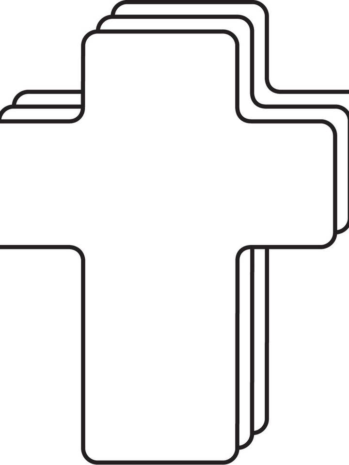 Cross Single Color Creative Cut-Outs- 5.5" for wholesale by Creative Shapes Etc.