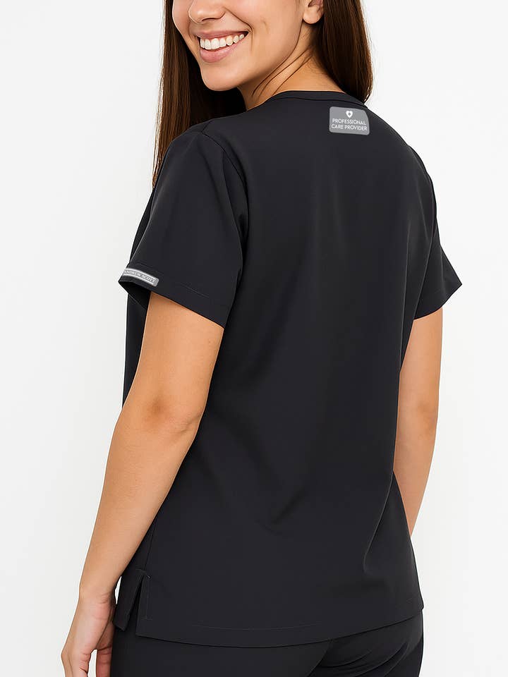 I-Wear Brands - Wholesale Healthcare Uniform - Women's - Women's Scrub Top V-Neck 60% Cotton 32% Polyester 8% Spandex8