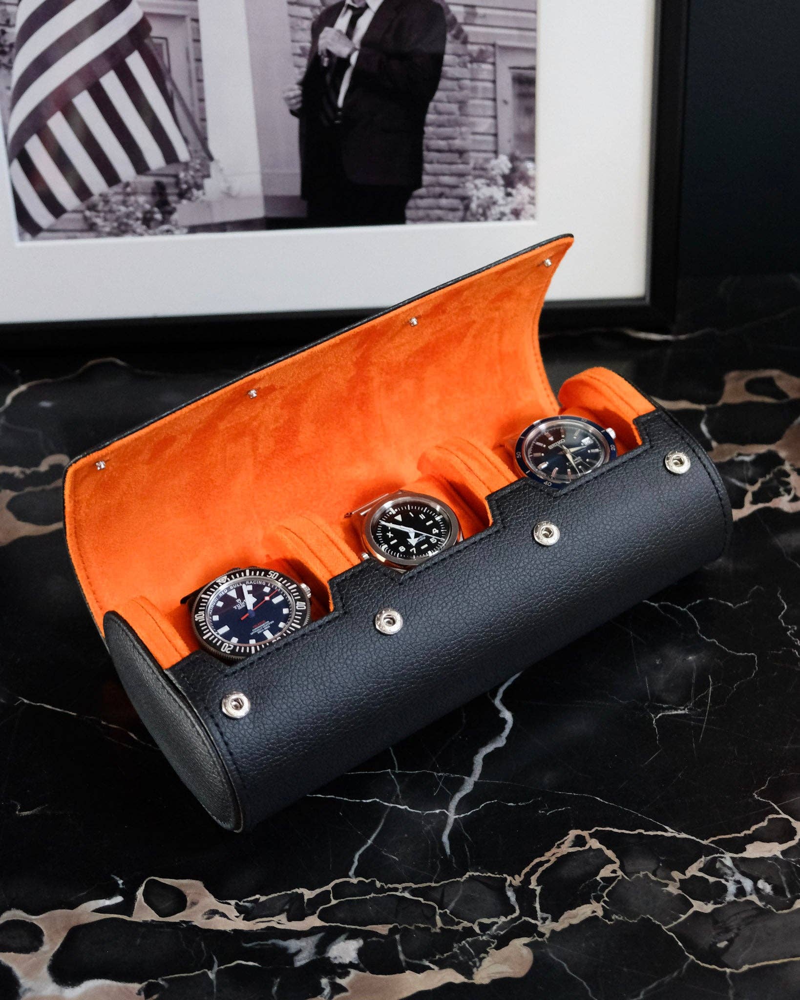 Maison Scarlett - Wholesale Jewelry Box/Organizer - James 3-slots PU leather watch box14