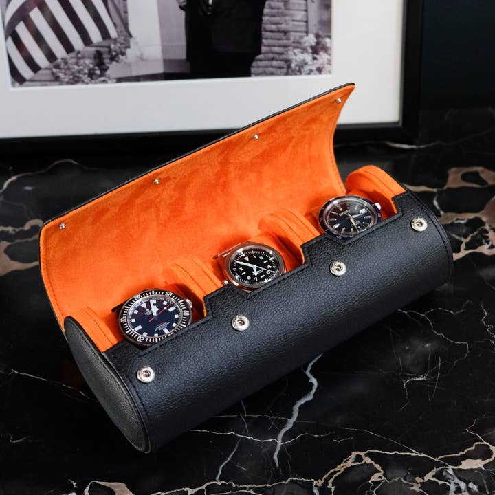 Maison Scarlett - Wholesale Jewelry Box/Organizer - James 3-slots PU leather watch box14