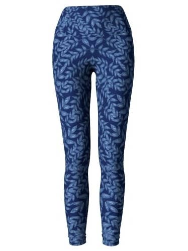 Blue Leaf / High Waisted Leggings for wholesale by MAGARI by Key Leaf