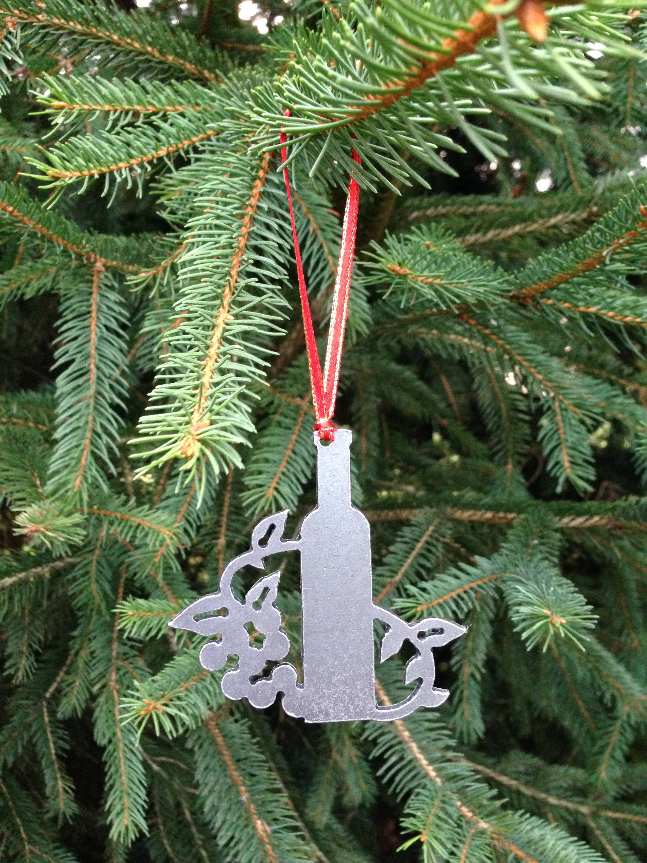 Burke Metal Work - Wholesale Ornament - Wine Bottle Ornament1