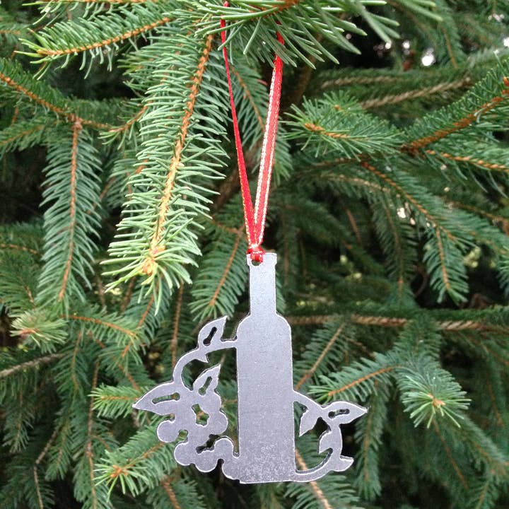 Burke Metal Work - Wholesale Ornament - Wine Bottle Ornament1