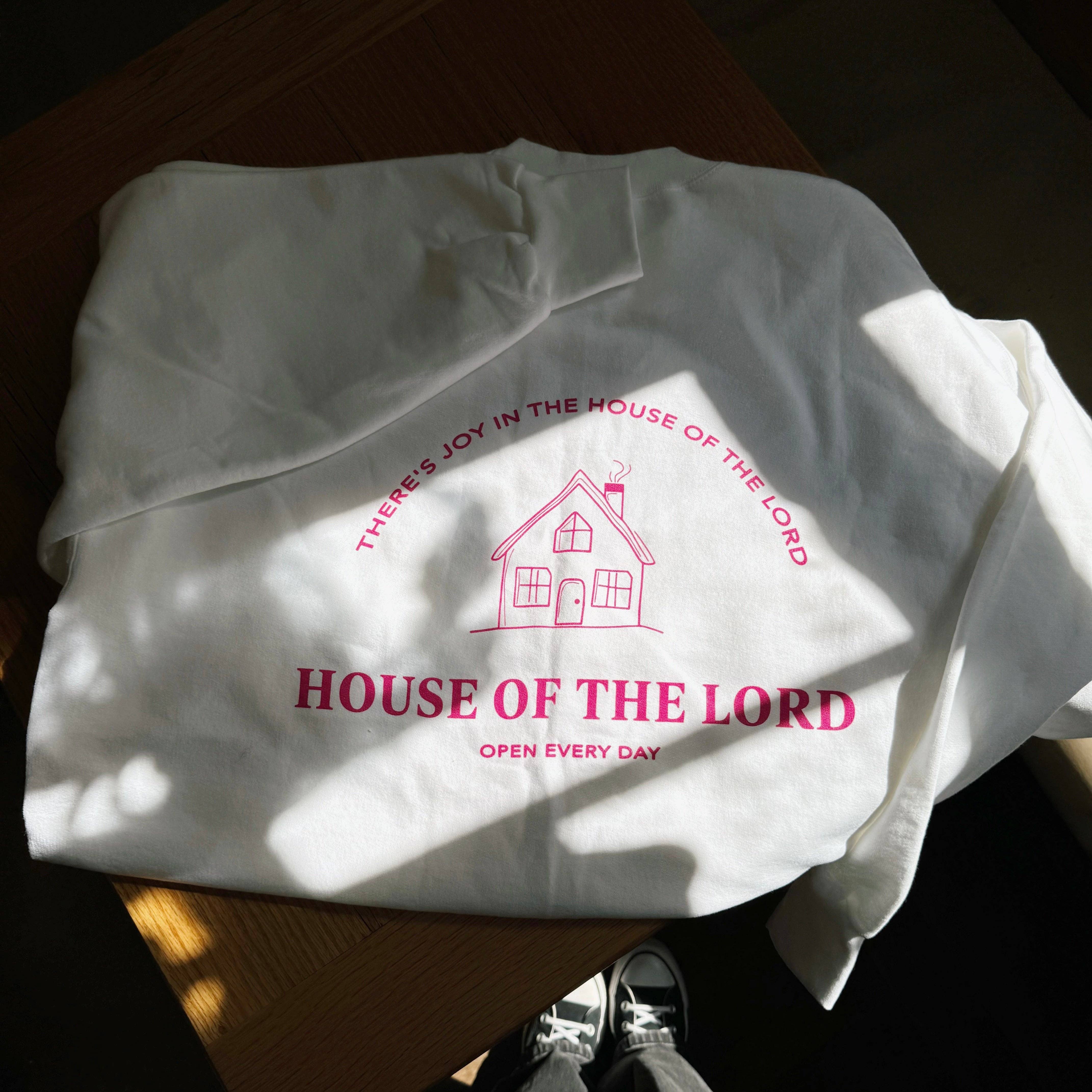 He Would Love First - Wholesale Graphic Sweatshirt - Women's - NEW! | "HOUSE OF THE LORD" COZY CREW | WHITE1