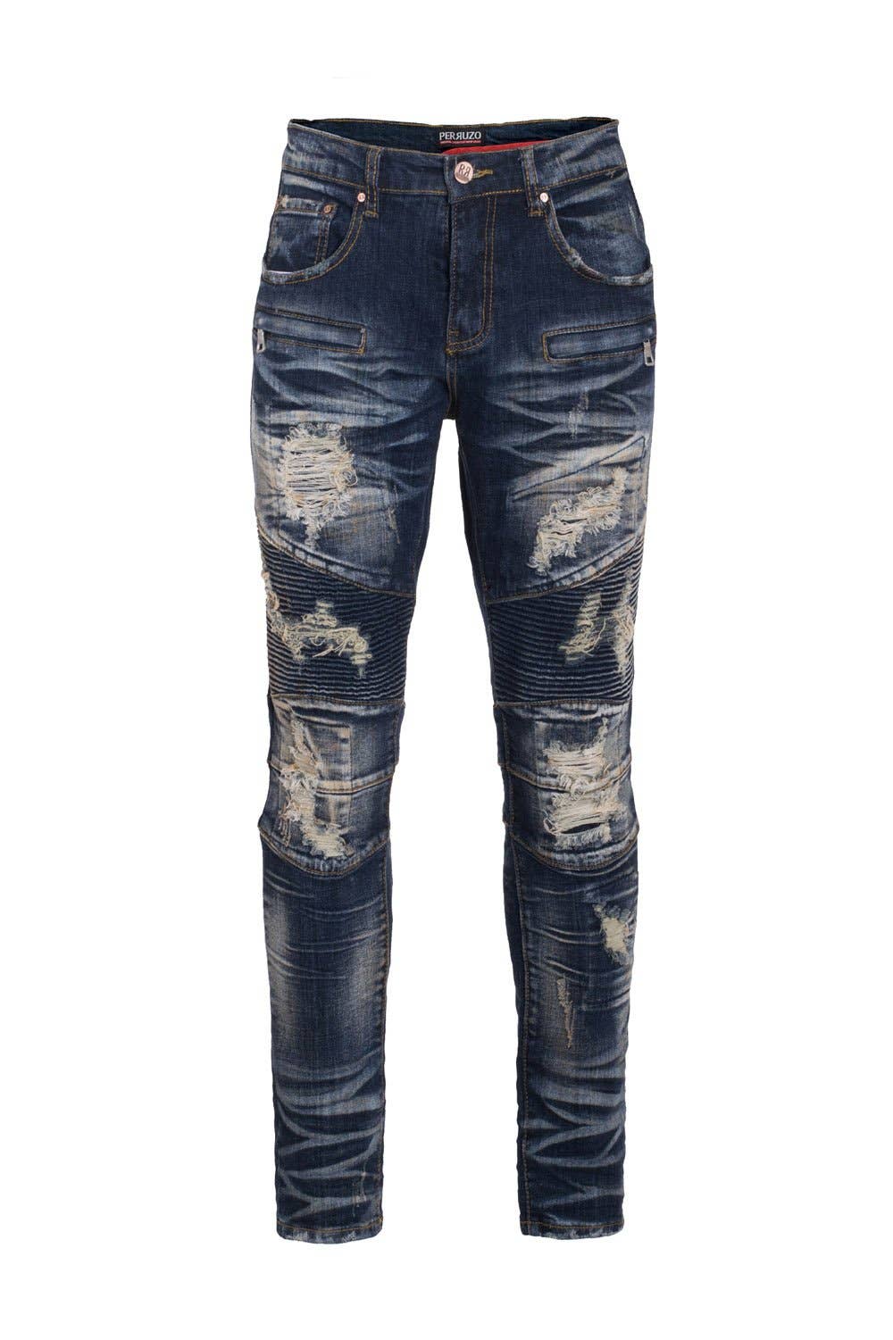 Perruzo - Wholesale Jeans - Men's - LA Blue Moto Jeans (7550)0