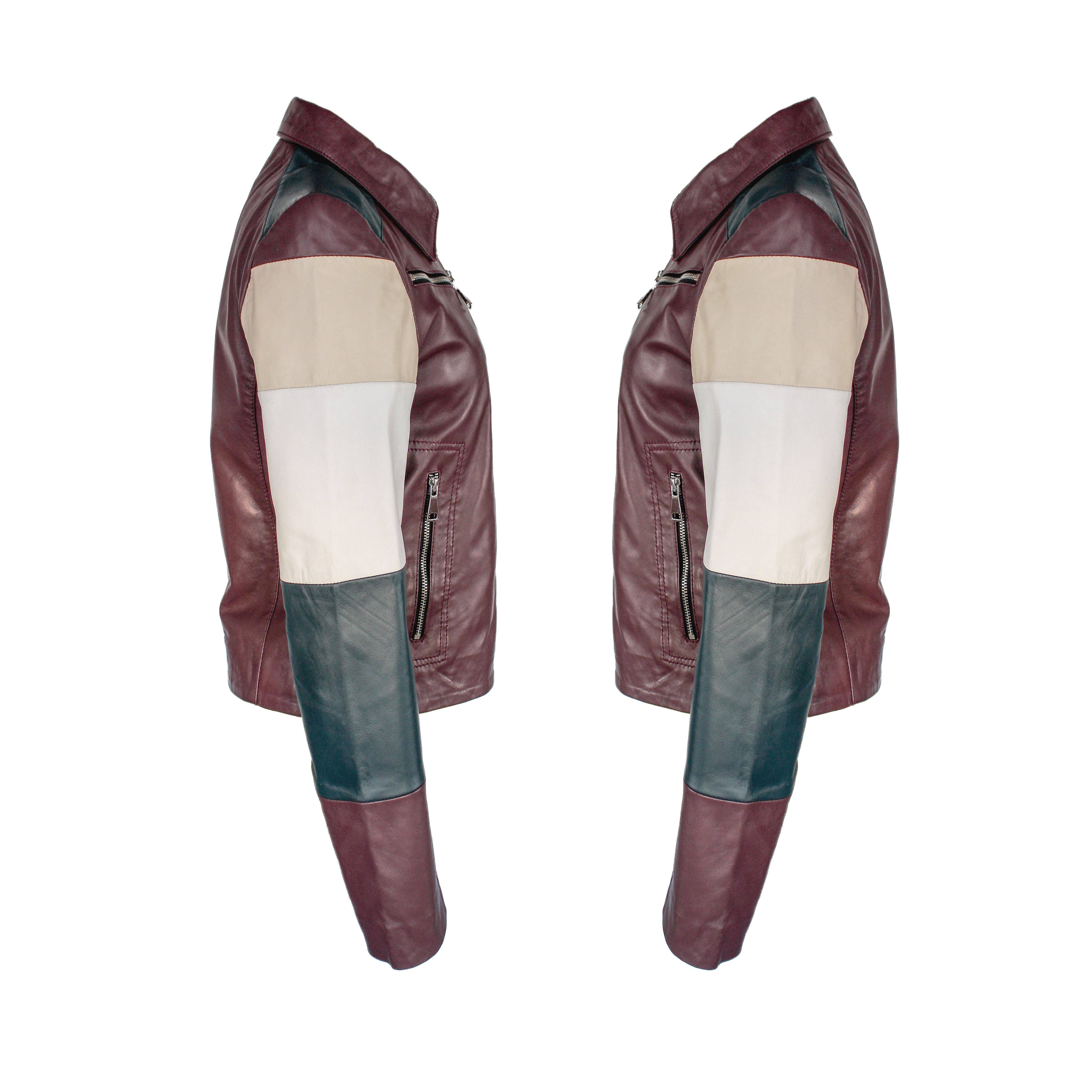 Multicolore Veste en cuir véritable Zerimar – Élégante et intemporelle pour femmes en vente sur Faire1