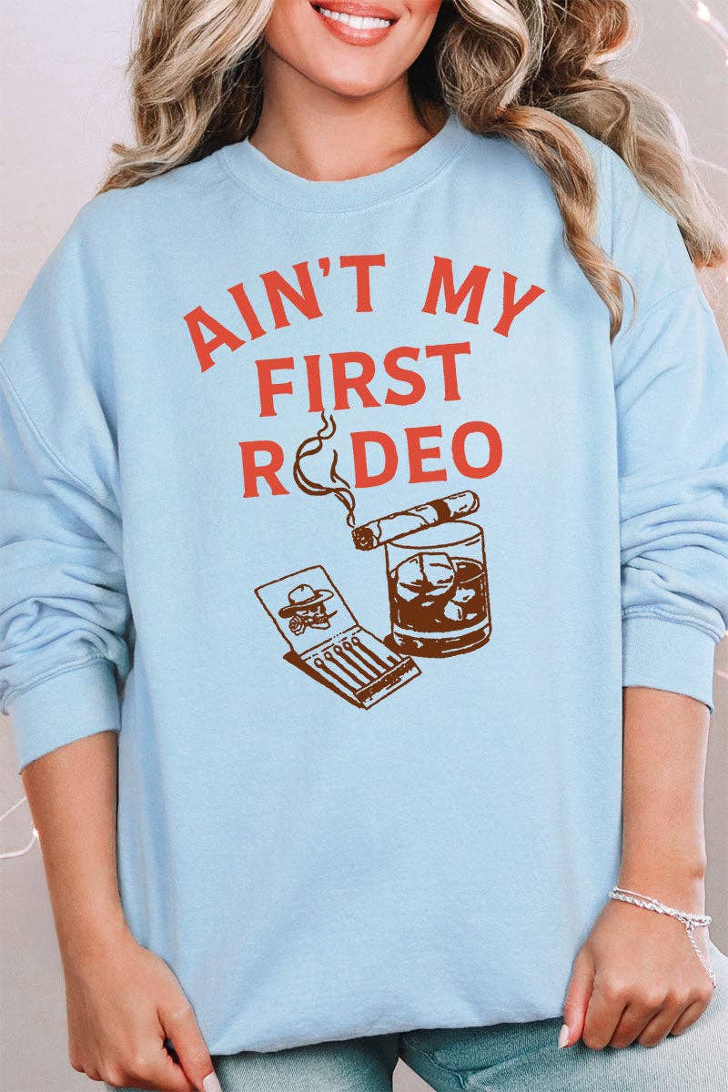 Wholesale Accessory Market - Wholesale Graphic Sweatshirt - Women's - Whiskey Ain't My First Rodeo Unisex NuBlend Crew Sweatshirt2