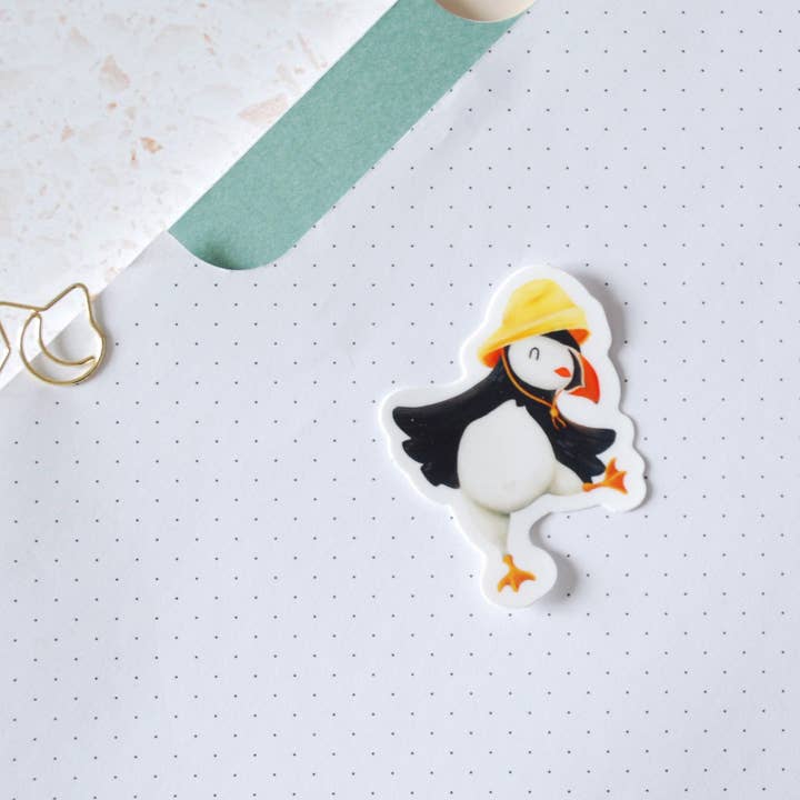 Adesivo in vinile con pulcinella di mare per la vendita all'ingrosso da parte di Hop & Flop