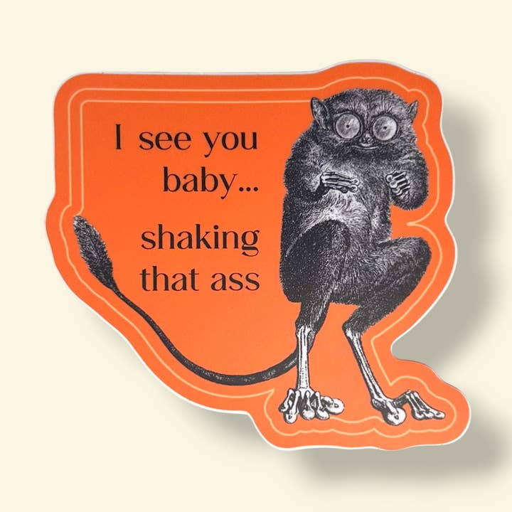 Jeg Ser Dig Baby Ryste Den Røv Sticker for engroshandel hos Library Cat Designs