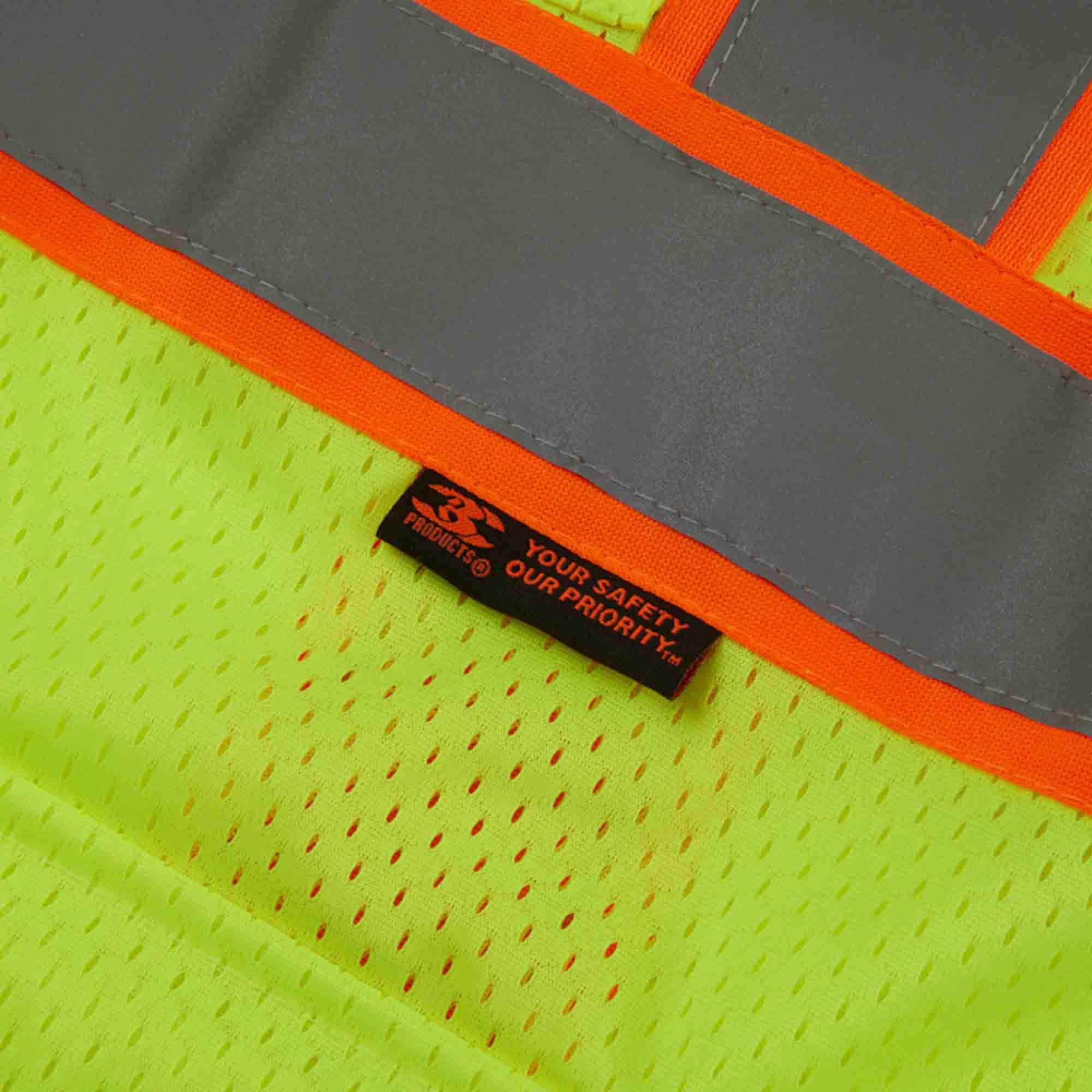 3C Products – wholesale Safety vest – Unisex – SV2500 ANSI/ISEA Safety Vest Class 2 Compliant Neon Green/Y5
