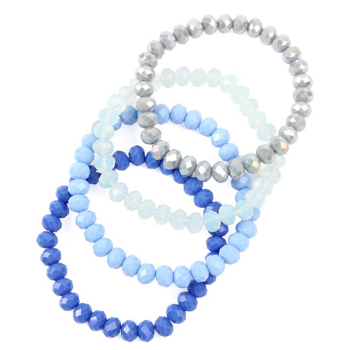 Love and Repeat - Vente Bracelet de perles - BRACELET EXTENSIBLE QUATRE LIGNES DE PERLES DE CRISTAL5