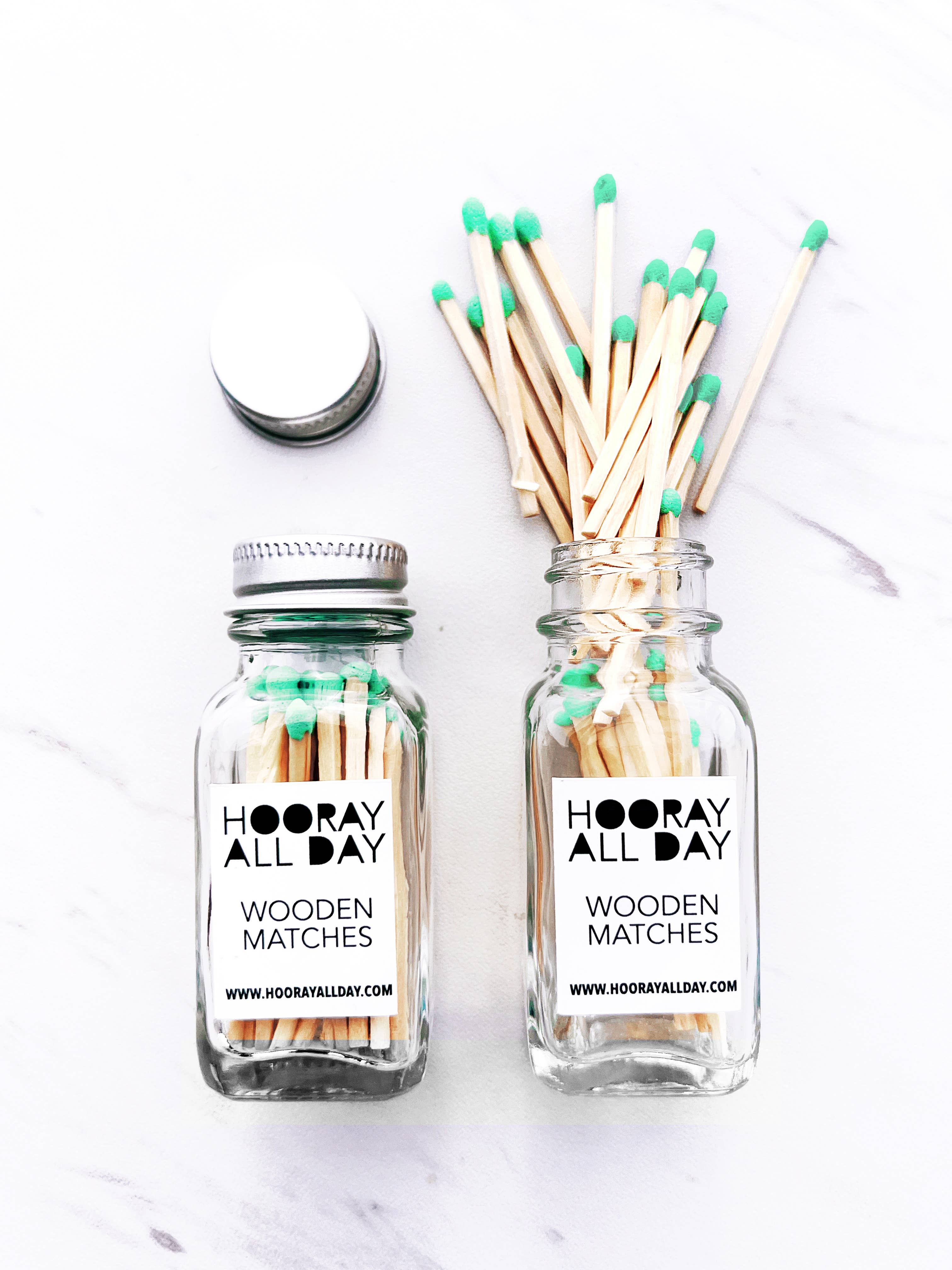 Hooray All Day - Wholesale Matches - Colorful Wooden Matches In Little Glass Bottle - New Colors!14