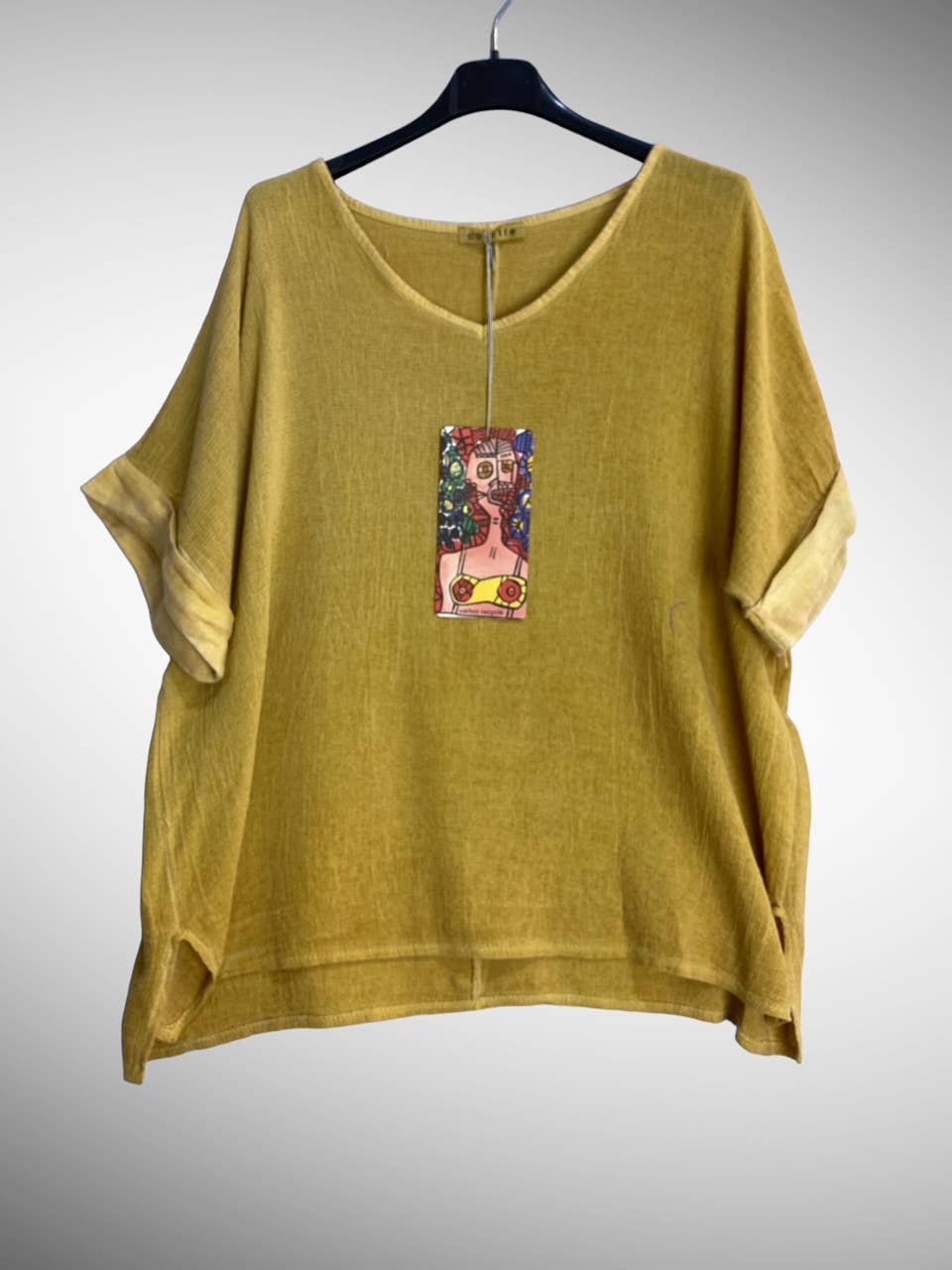 la maison des fibres naturelles – Engroshandel T-shirt – til kvinder – T-shirt i hør- og bomuldsblanding, 10 % hør, 90 % bomuld, model 676323