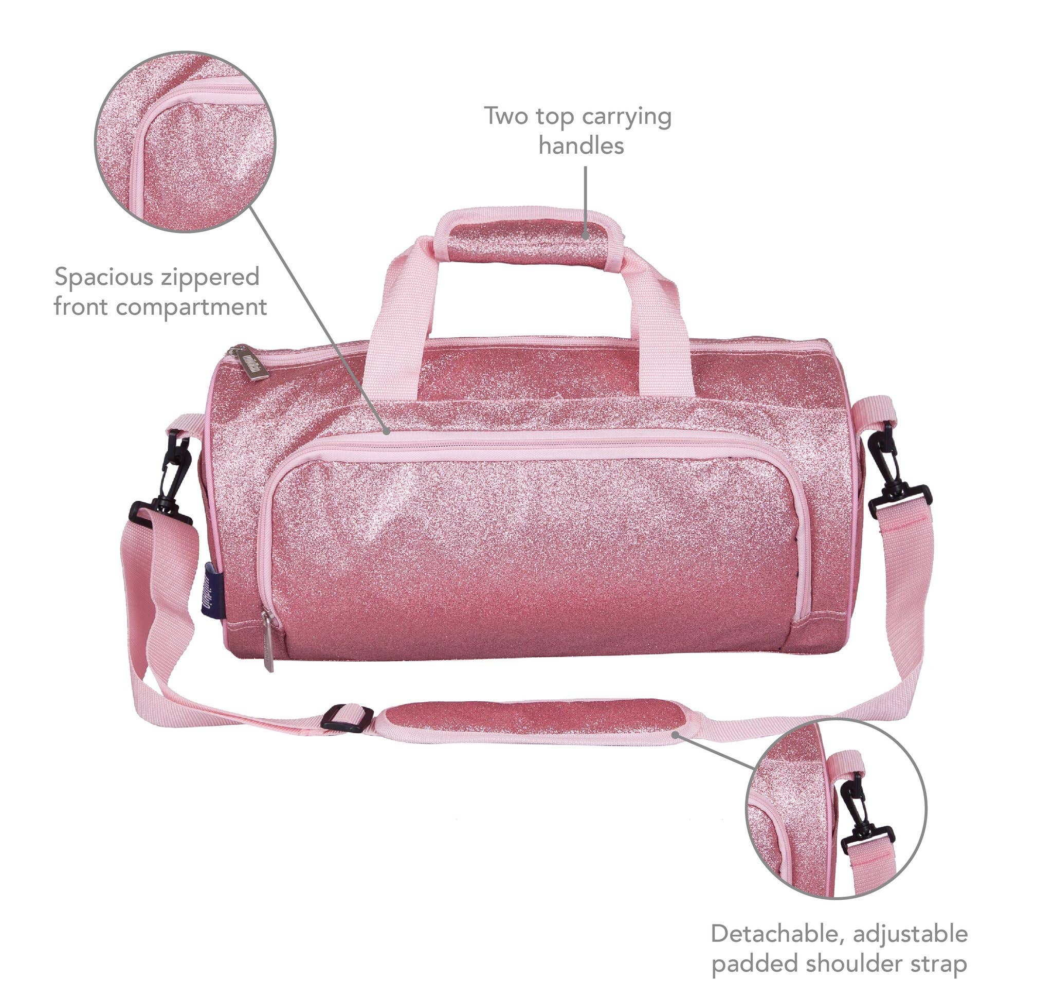 Wildkin - Vendita all'ingrosso Sacca/borsa da viaggio - Bambini - Borsa da ballo con glitter rosa10