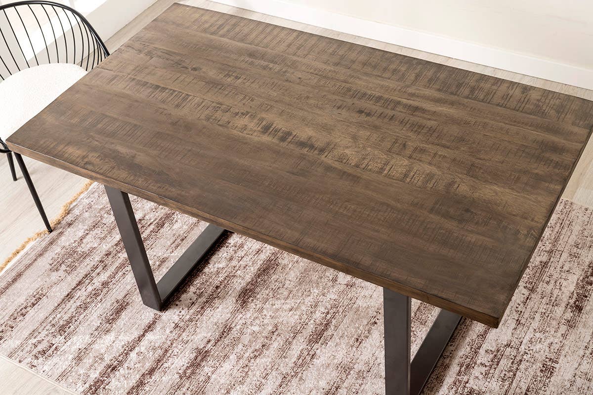 Gdeco - Wholesale Side Table - Mango And Metal Dining Table 160*90*772