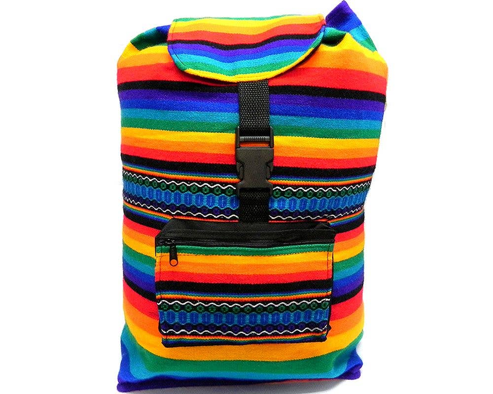 Pichincha - Wholesale Backpack - Women's - Large Tribal Striped Peruvian Backpack10