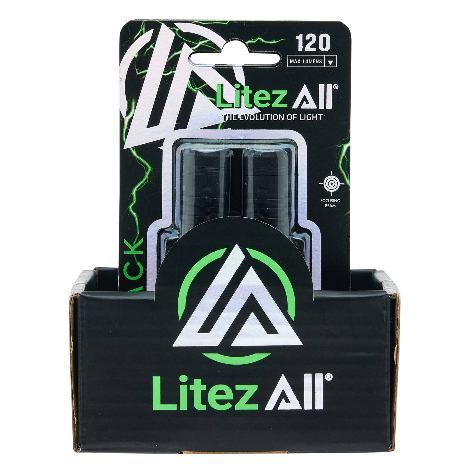 LitezAll - Wholesale Flashlight - LitezAll 120 Lumen Compact Tactical Flashlight 2 Pack3