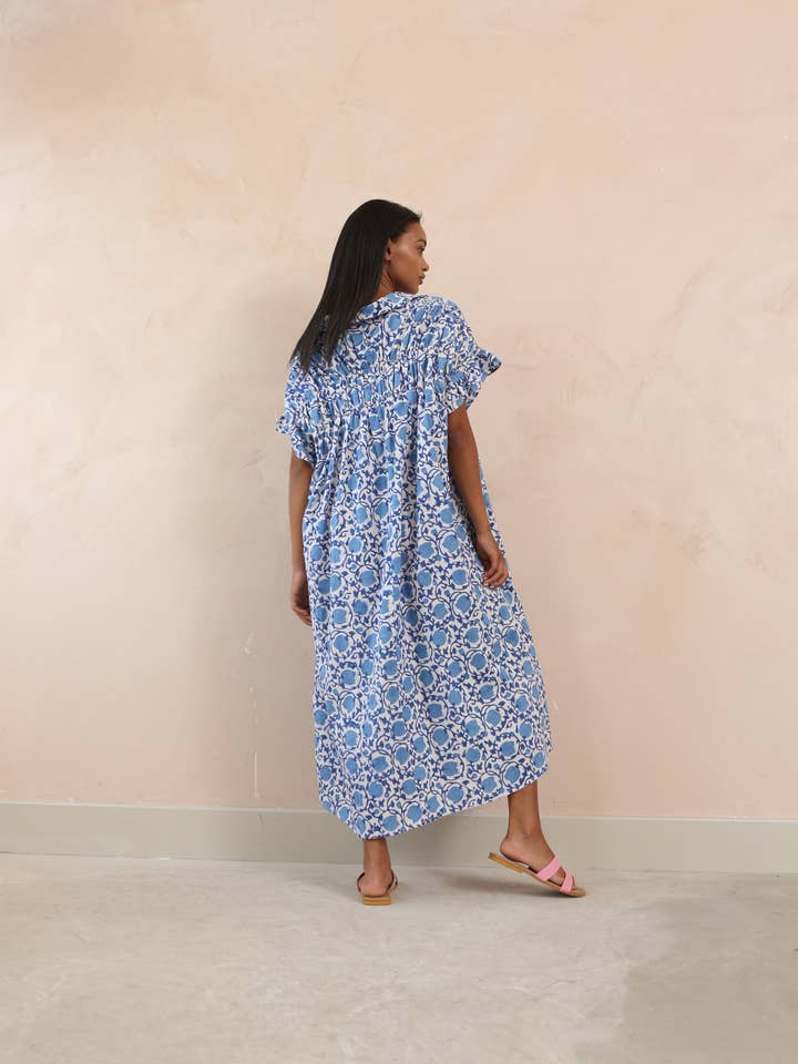 Vestido Maxi Manga Meia Manga Mara por atacado de Designerfriday