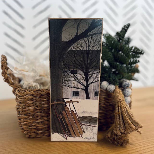 JanMichaels Art & Home - Venta al por mayor Letreros - Bloque de trineo BJ401D0