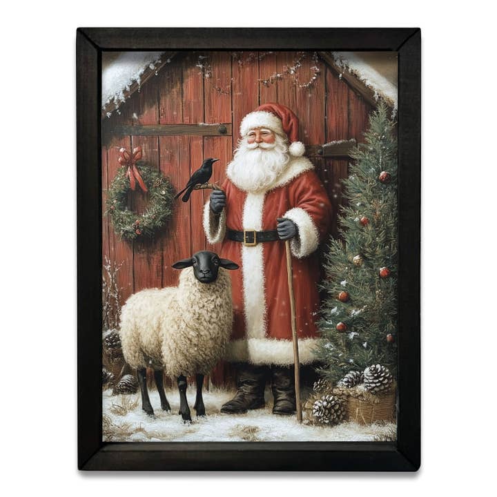 JanMichaels Art & Home - Wholesale Wall Sign - HMK258 Primitive Christmas Box Frame1