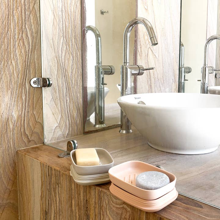 EKOBO - Vente Porte-savons de bain - Boîte à savon rectangulaire de voyage - Nuage2