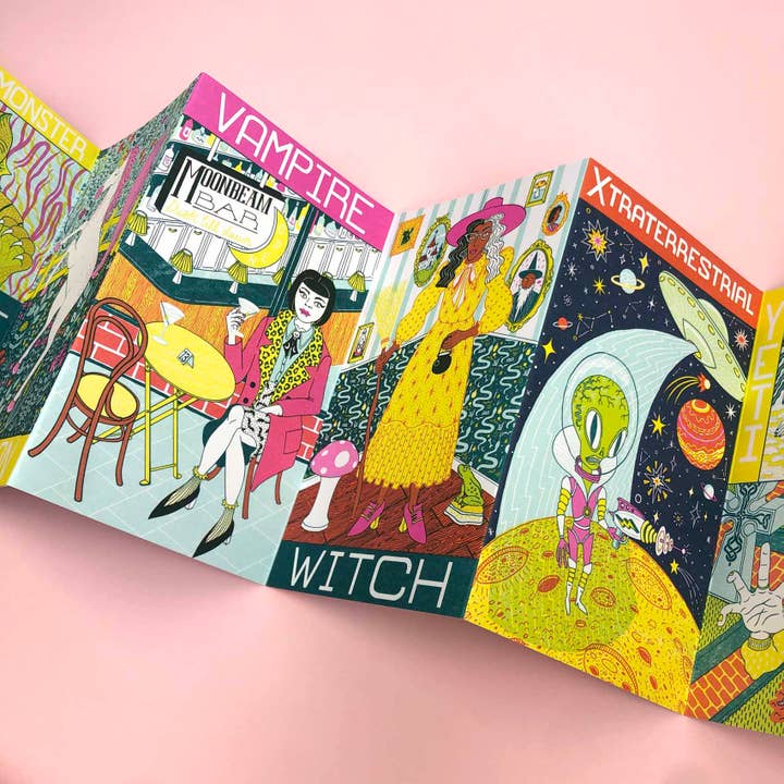 Jacqueline Colley – wholesale Colouring and activity book – kids and baby – Pop Culture Creatures Concertina Book6